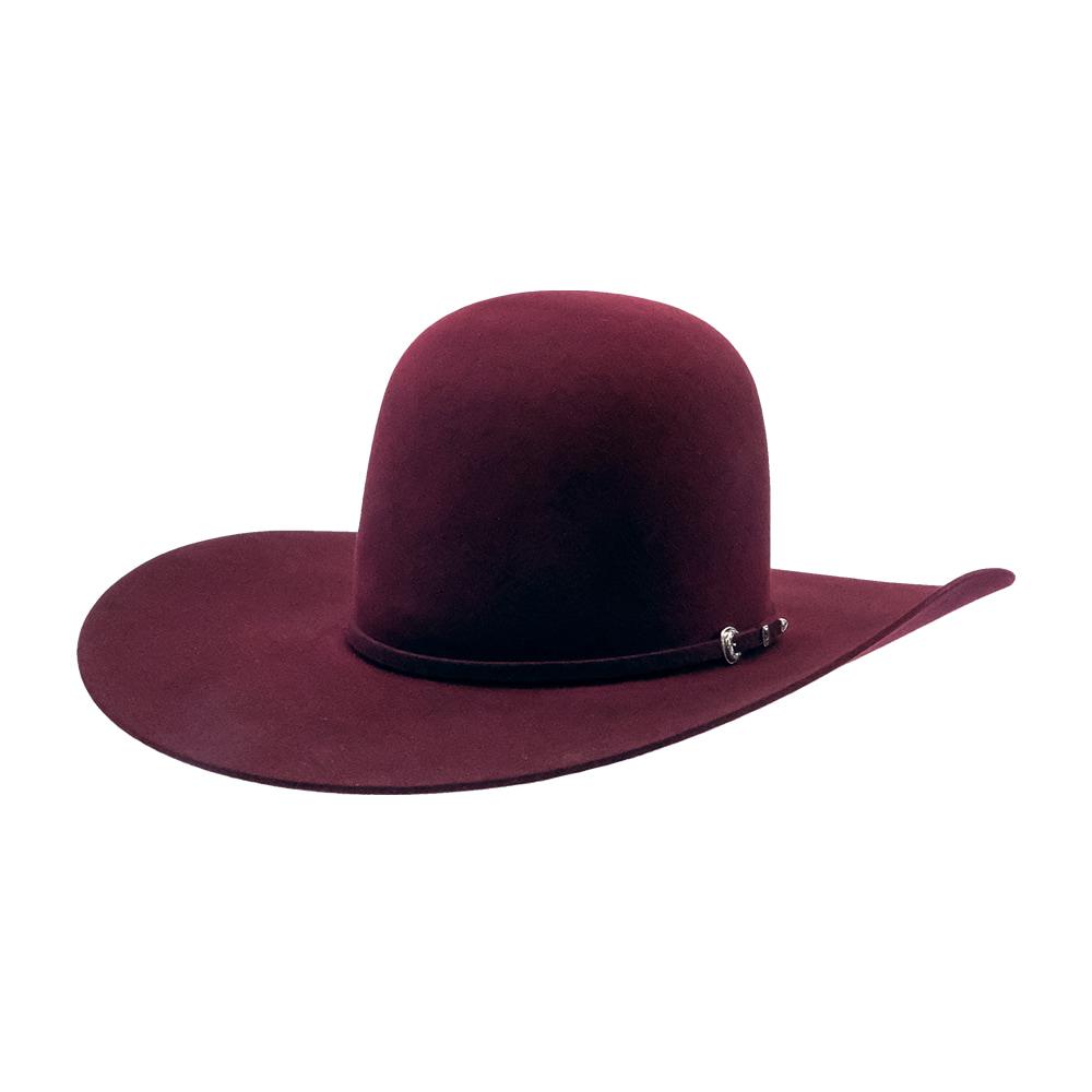 Rodeo King 7X Merlot 4.5" Brim Open Crown Felt Cowboy Hat