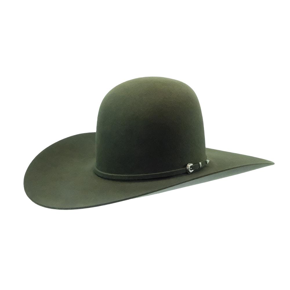 Rodeo King 7X Moss Green 4.5" Brim Open Crown Felt Cowboy Hat