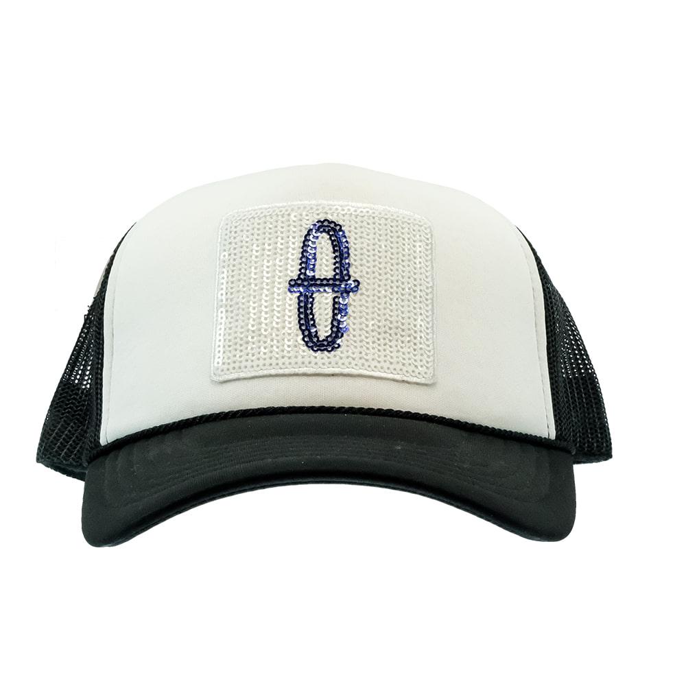 STT Bar Nothing Sequin Patch Black and White Mesh Back Cap