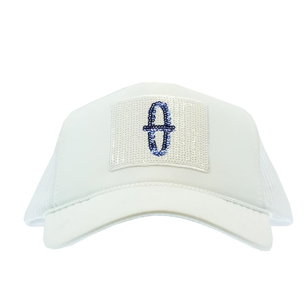 STT Bar Nothing Sequin Patch White Mesh Back Cap