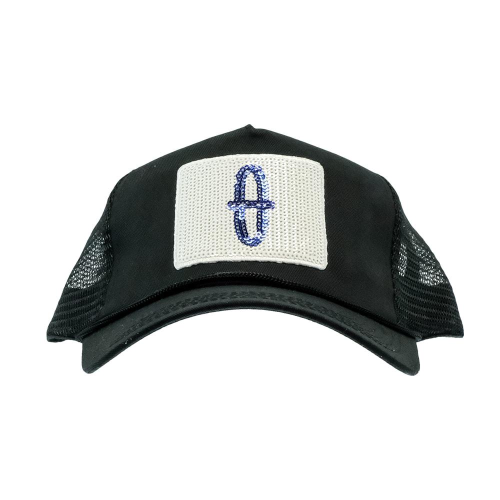 STT Bar Nothing Sequin Patch Black Mesh Back Cap