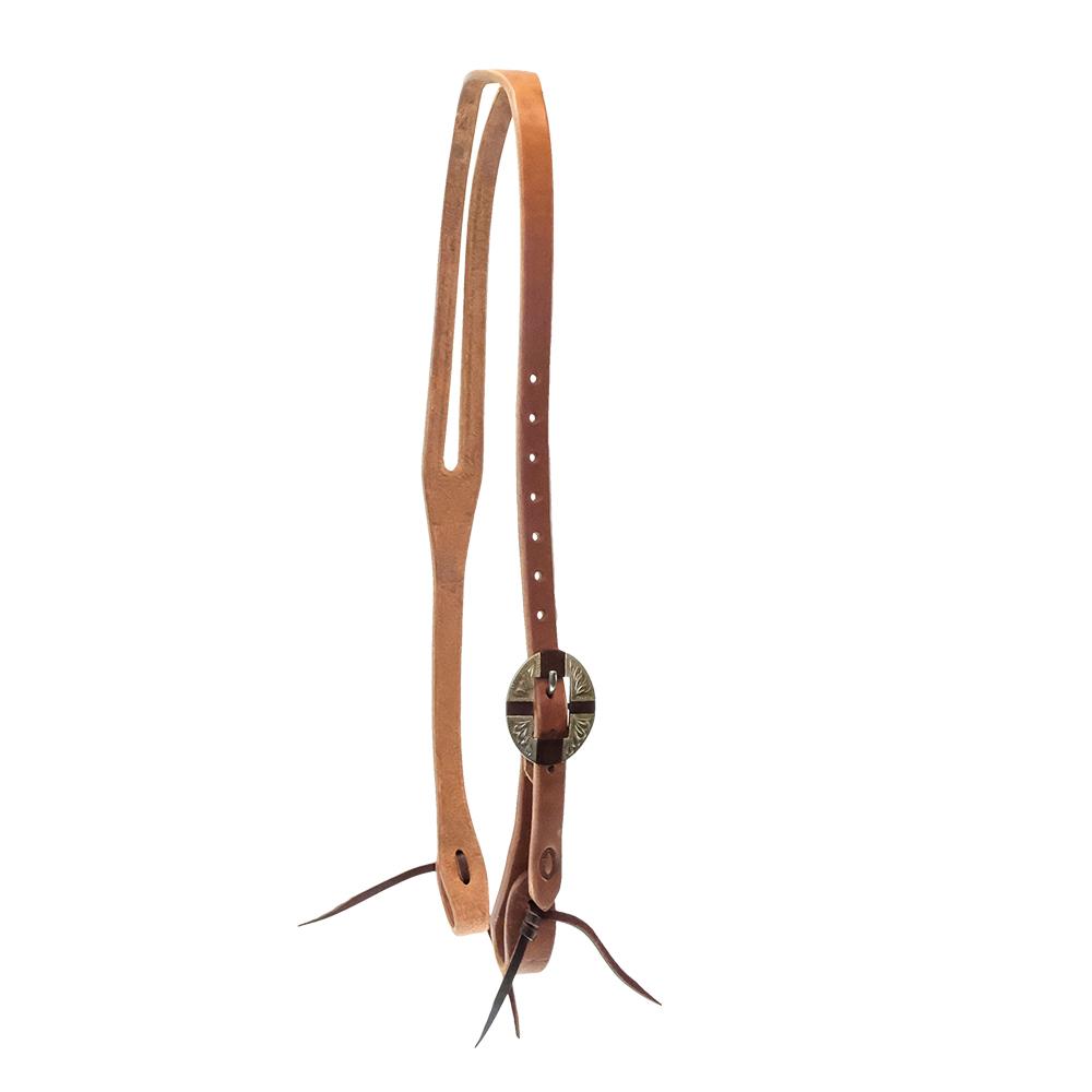 STT Premium 5/8" Split Ear Headstall with Silver Mounted Oval Buckle