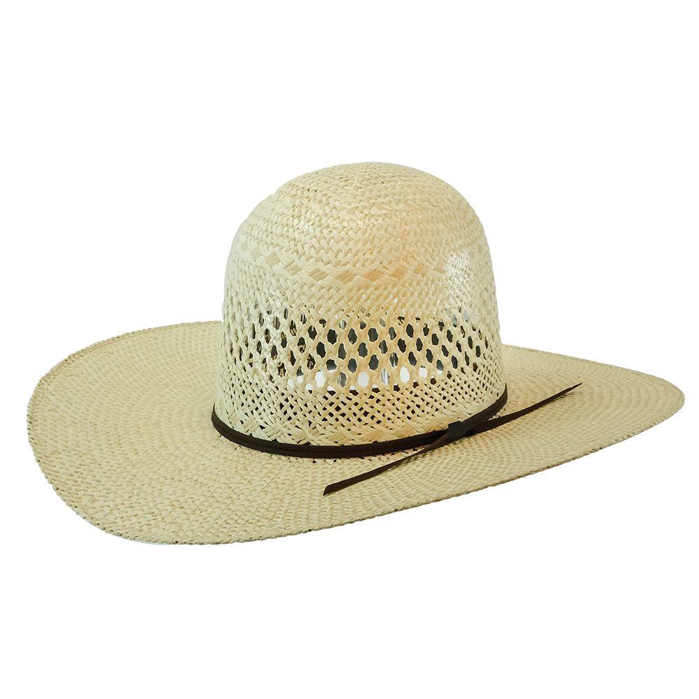 STT Twisted Weave 2 Cord Chocolate 4.5" Brim Open Crown Straw Hat