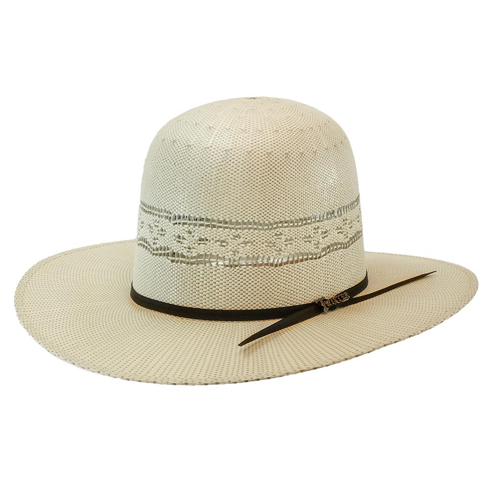 Twister Twisted Weave 3.5" Brim 2 Cord Band Open Crown Straw Hat