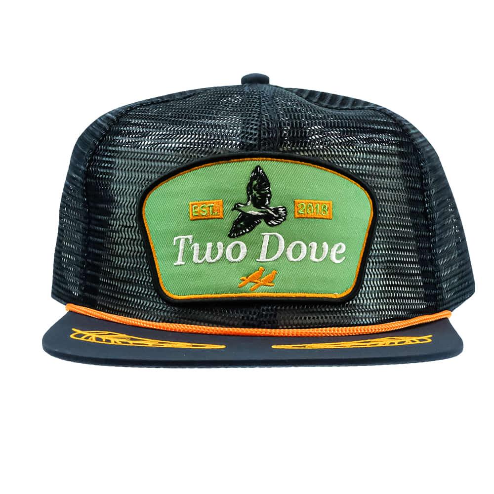 Two Dove Black and Green Retro Rope Mesh Cap