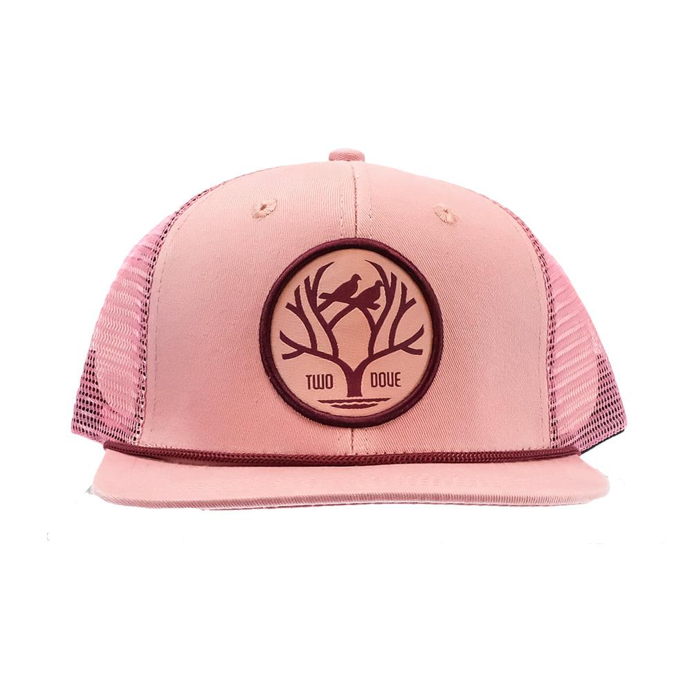 Two Dove Pink Outdoor Life Patch Meshback Cap