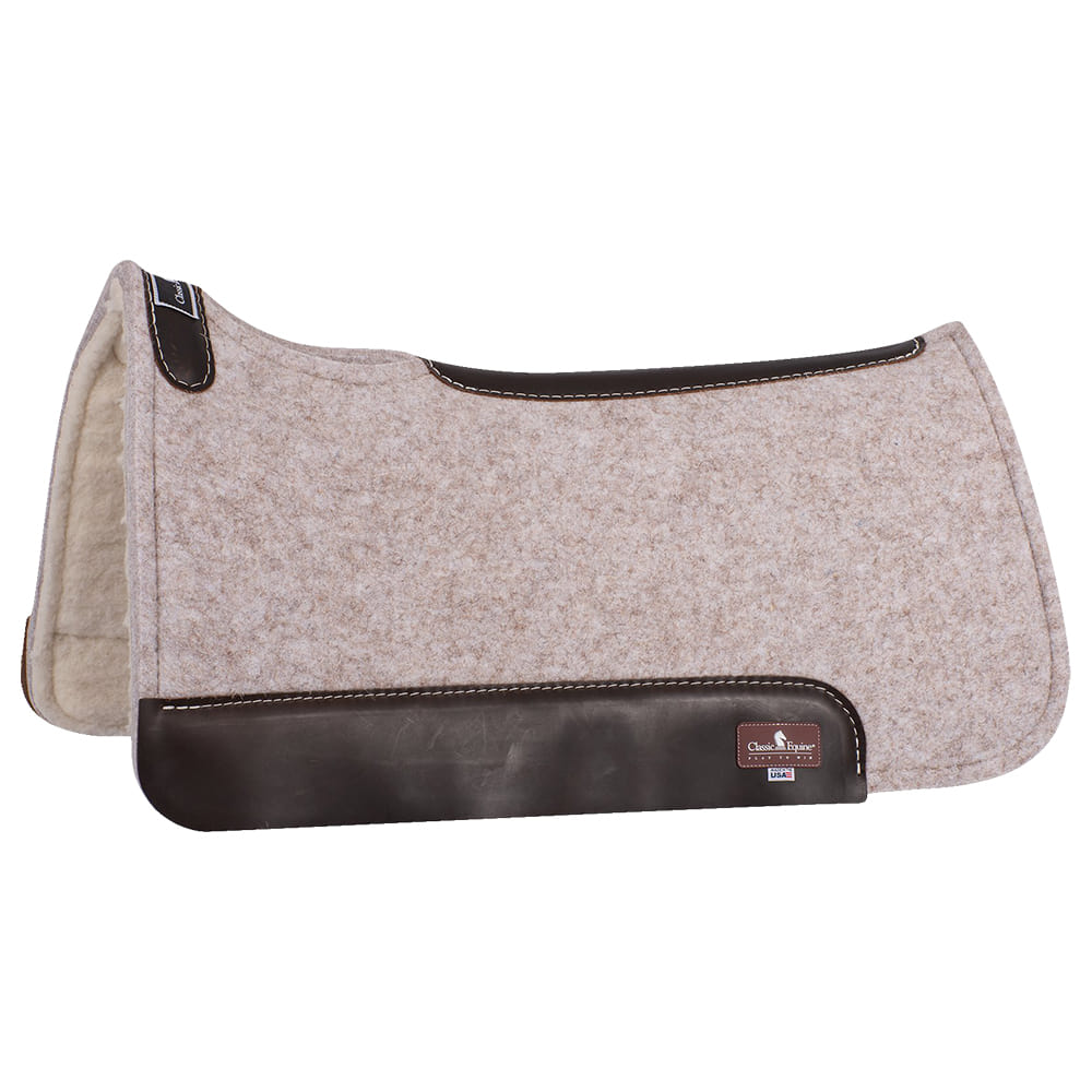 Classic Equine Tack Classic Equine Orthopedic Felt Top with Fleece Bottom Pad 3/4"