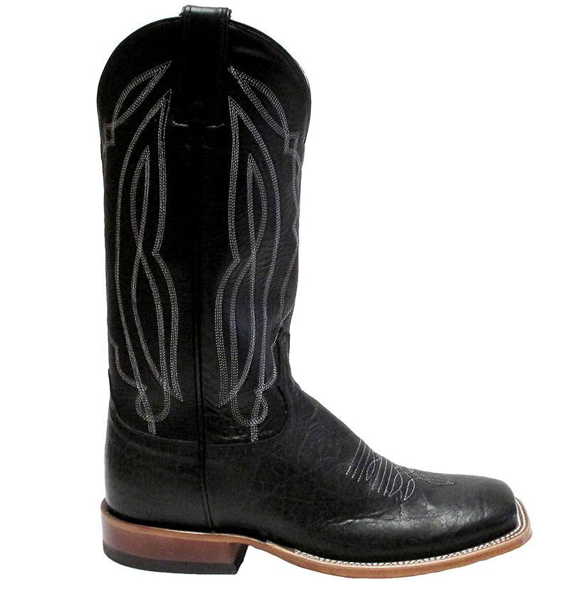 Tony Lama Mens Flat Black Tide Boots