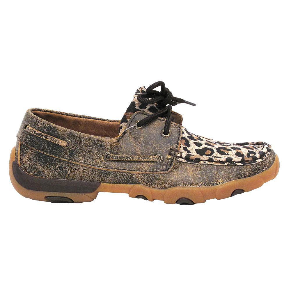 Twisted X Womens Cheetah Driving Slip On Shoe