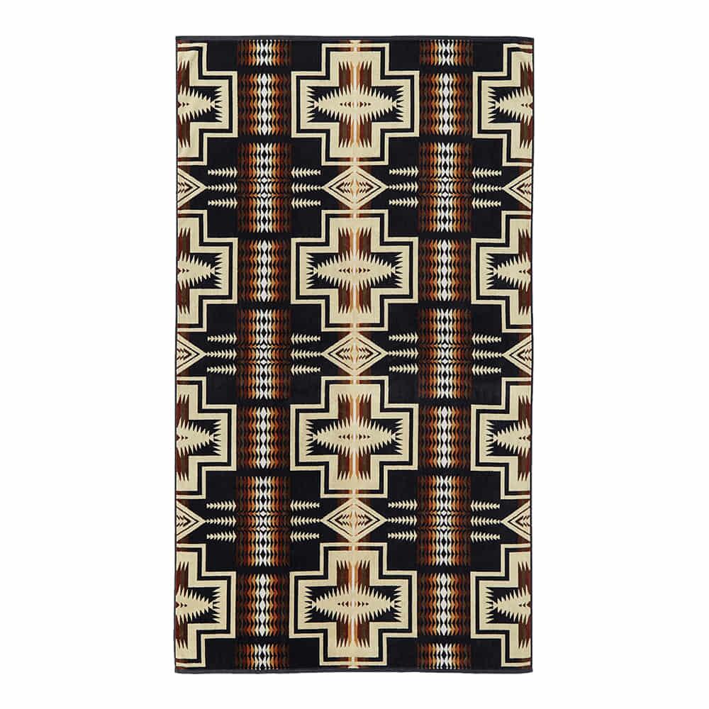 Pendleton Oversized Jacquard Towel Black 40x70