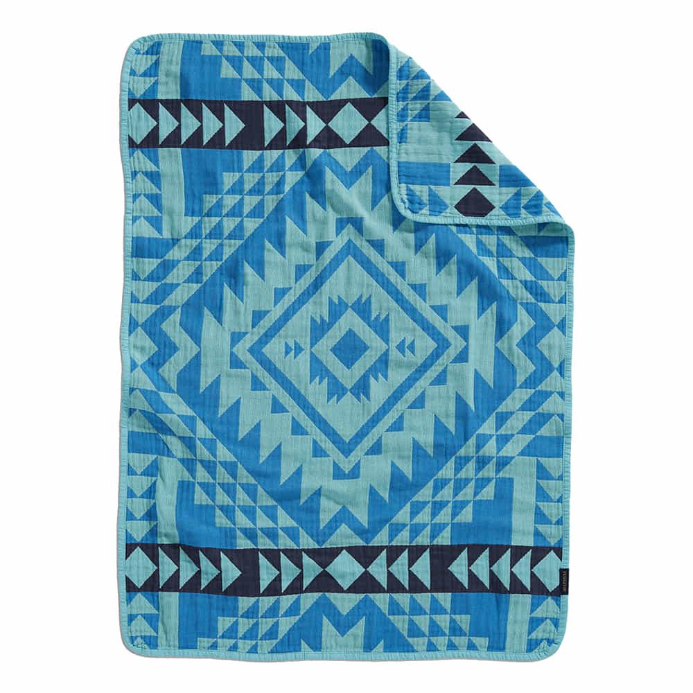 Pendleton Smith Rock Ocean Cotton Woven Baby Blanket 30x40