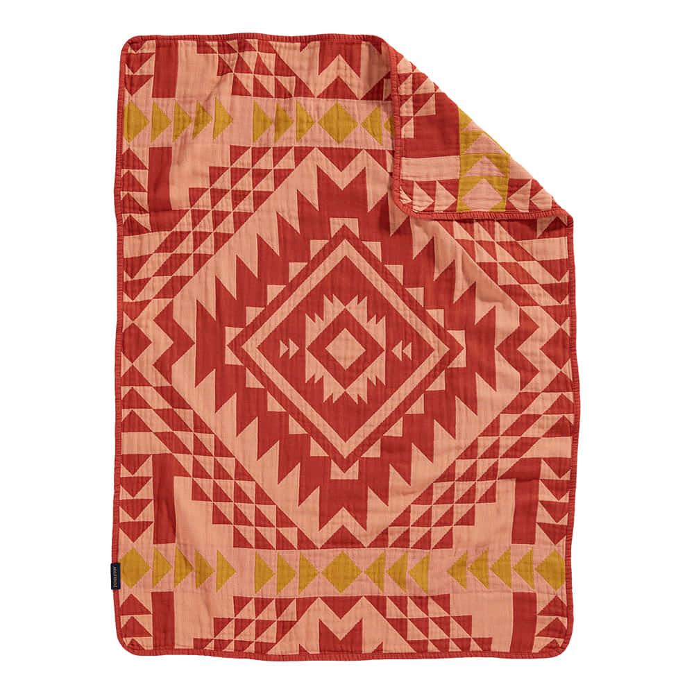 Pendleton Rock Clay Cotton Woven Baby Blanket 30x40