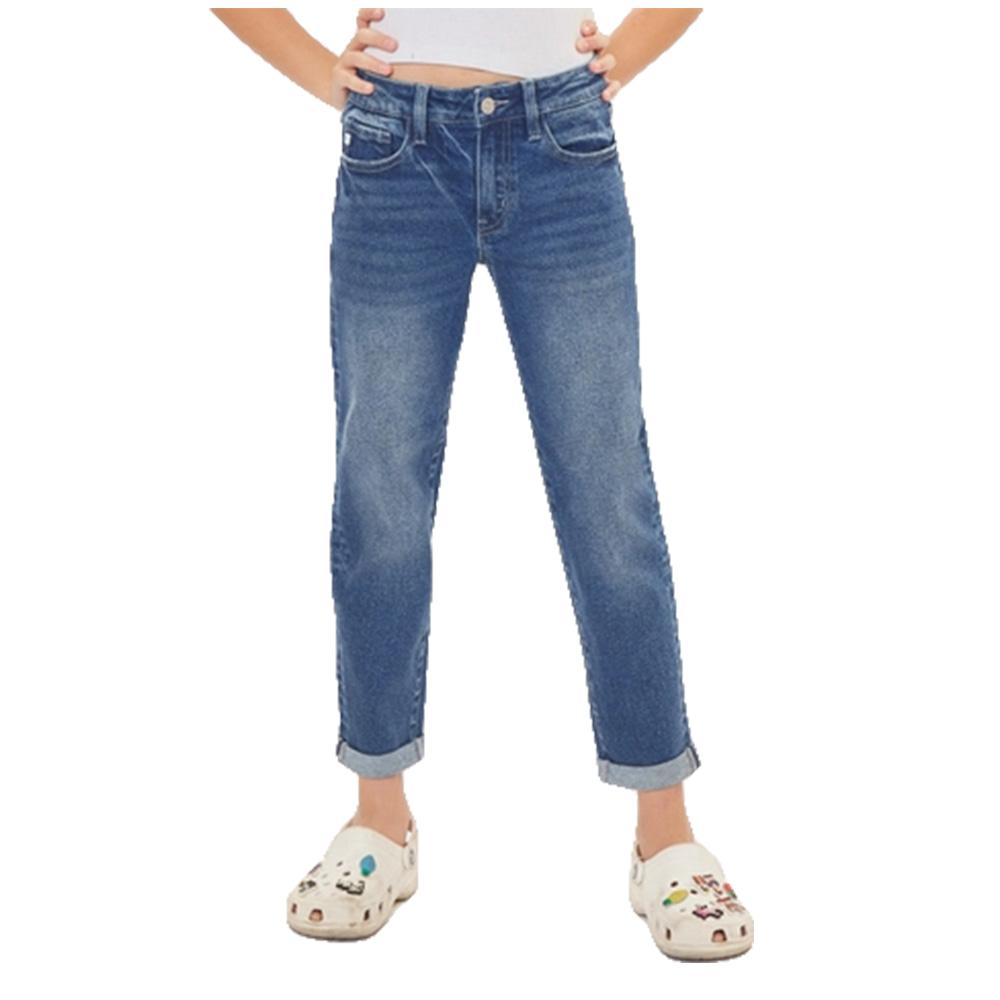 Kancan Mini Mom Fit Capri Girl's Jeans