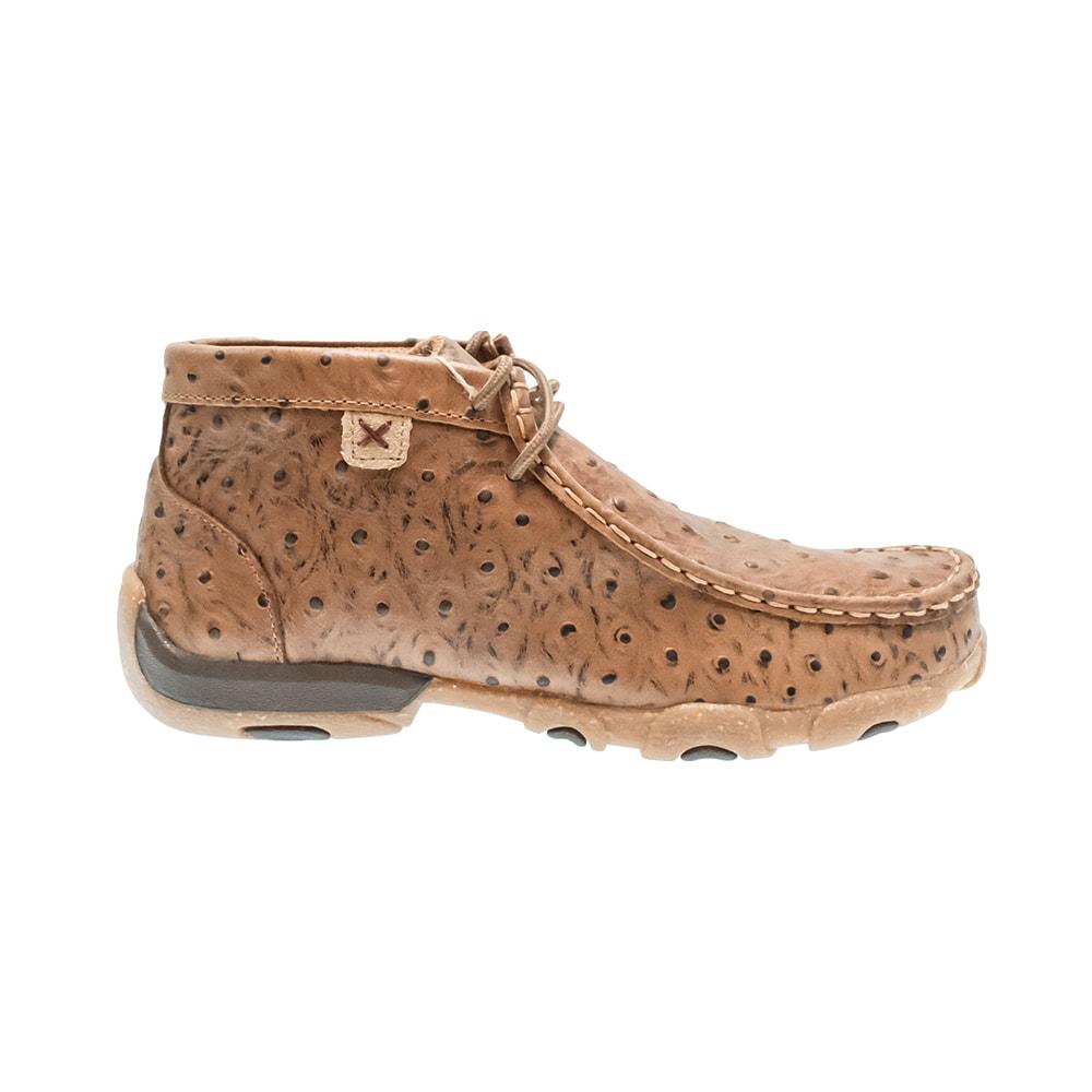 Twisted X Cognac Ostrich Youth Driving Moc