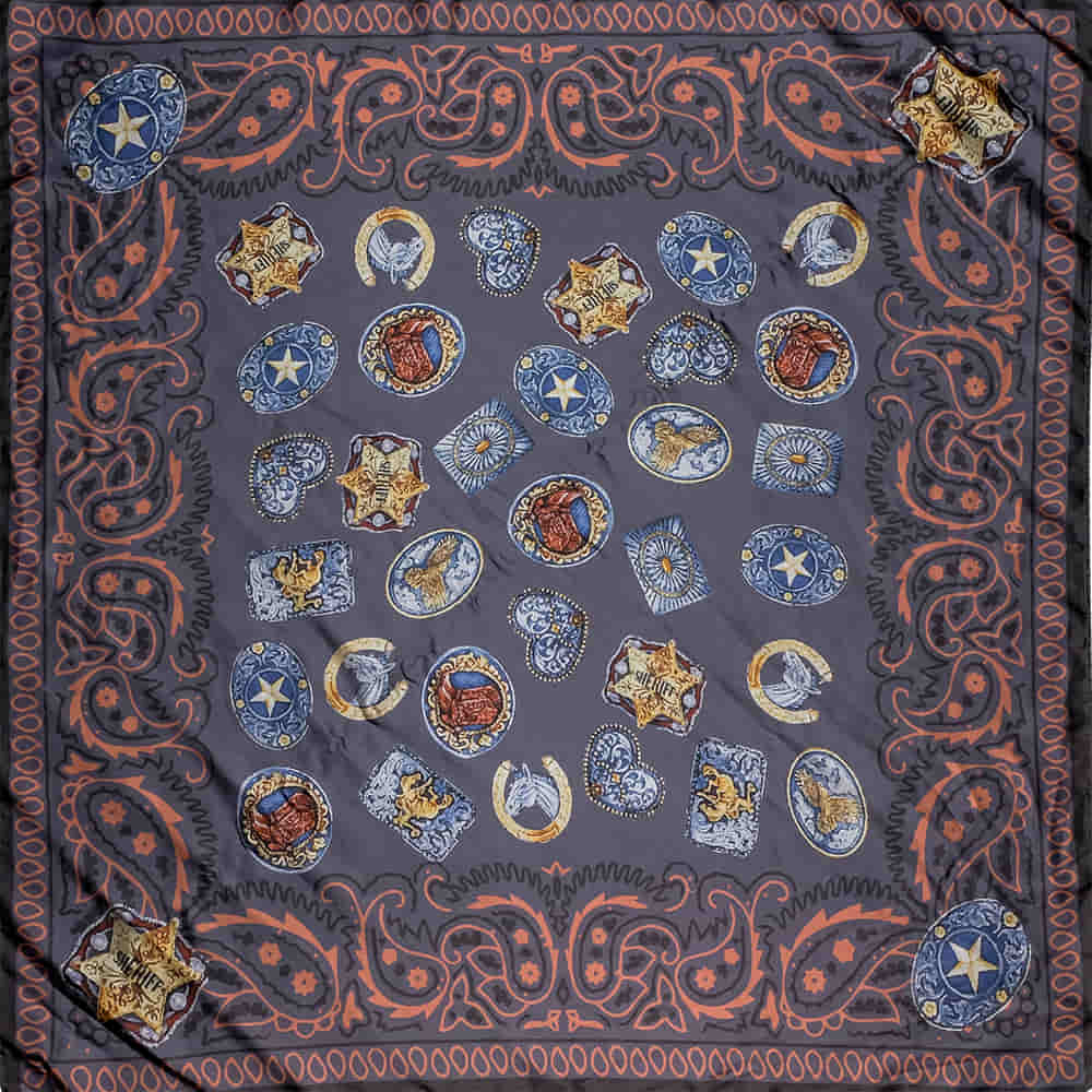 A Rare Bird Apparel Navy / 36"x36" A Rare Bird Buckles and Badges Wild Rag