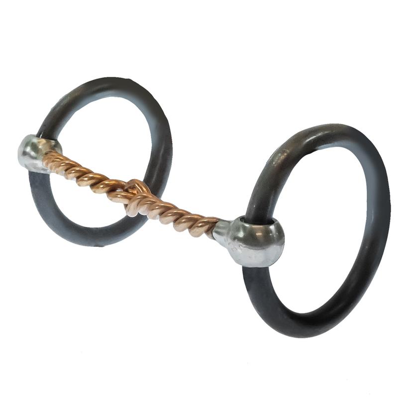 Aimee Imports Tack 5" Antique Twisted Ring Copper Snaffle