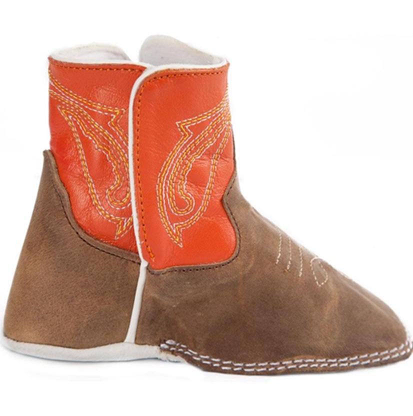 Anderson Bean Footwear Anderson Bean Brown/Orange Baby Square Toe Cowboy Boots
