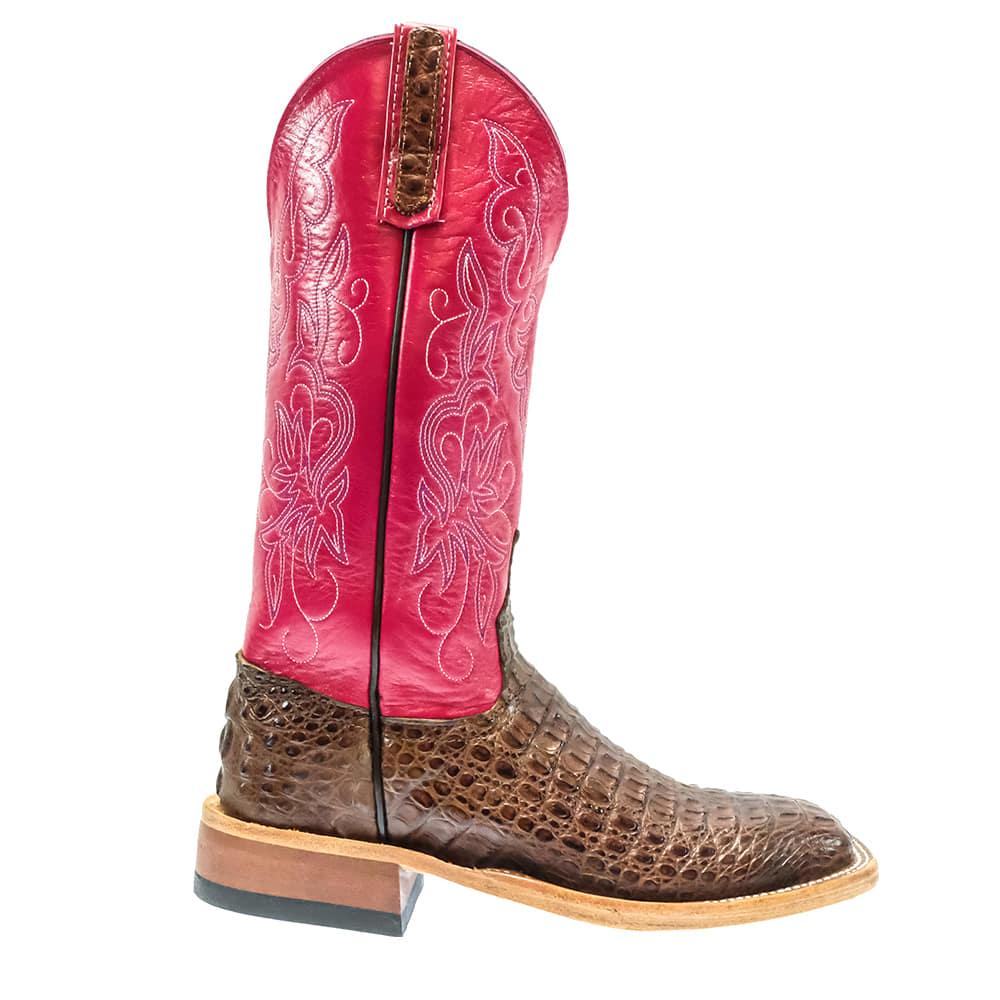 Anderson Bean Footwear Anderson Bean Chocolate Lux Hornback Caiman Ladies Boots