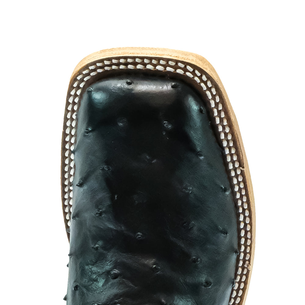 Anderson Bean Footwear Anderson Bean Mint Paisley Embossed and Black Full Quill Ostrich Women's Boots