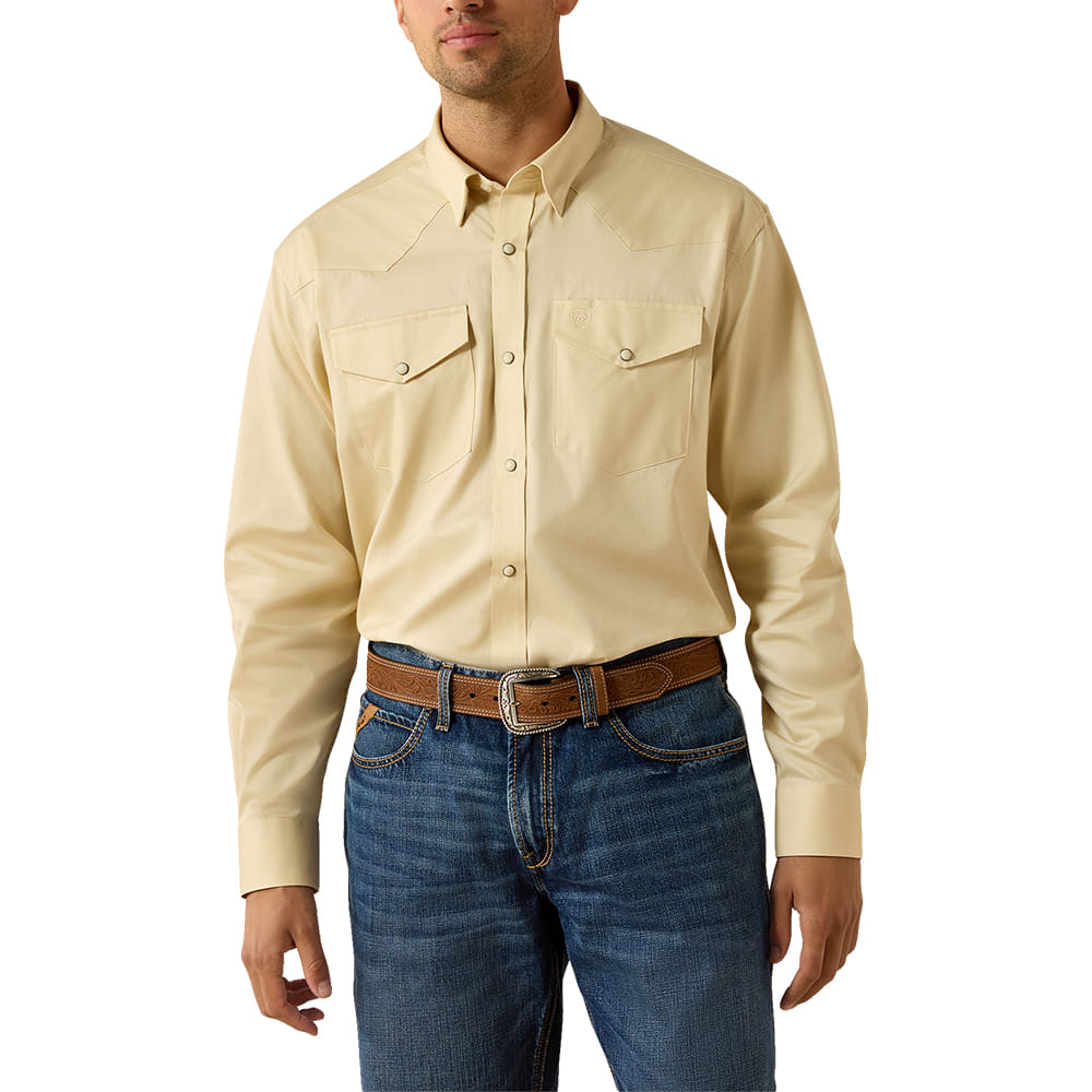 Ariat Apaprel Ariat Cremme Brulee Long Sleeve Snap Mens Shirt