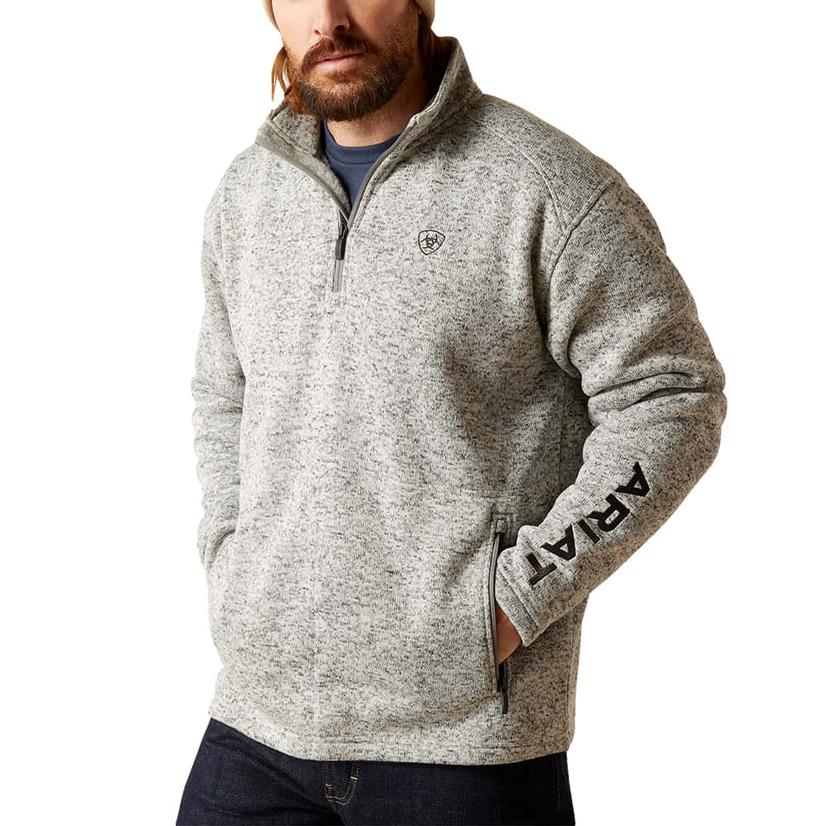 Ariat Apparel Ariat Caldwell Quarter Zip Heather Men's Sweater