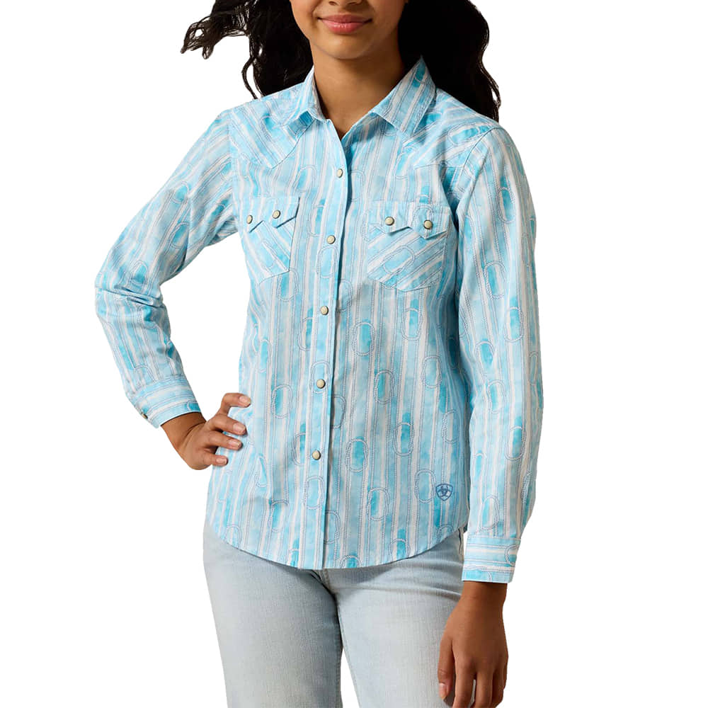 Ariat Apparel Ariat Girls Venus Long Sleeve Shirt in Roper Watercolor