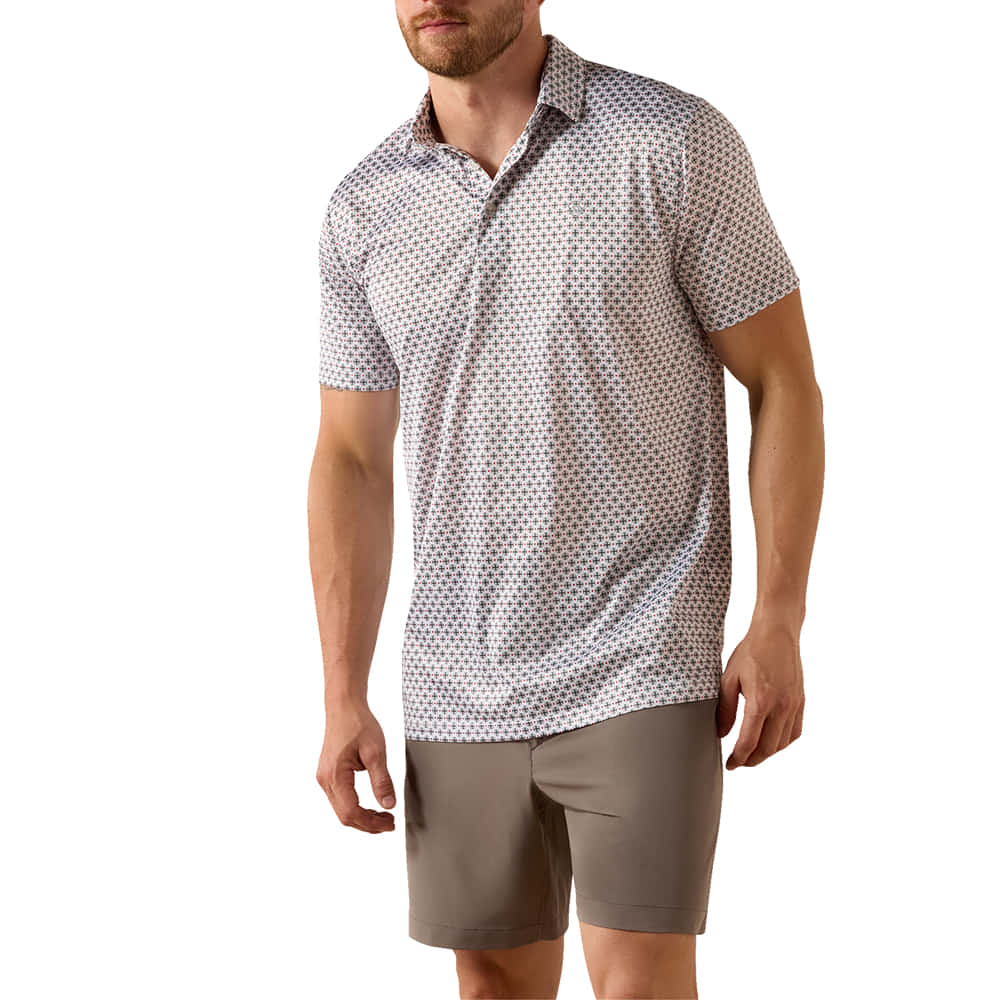 Ariat Apparel Ariat Men's All Over White Multi Medallion Short Sleeve Shirt