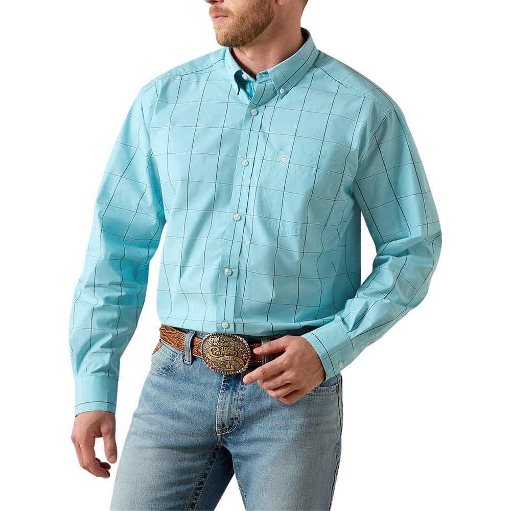 Ariat Apparel Ariat Men's Classic Pro Series Platt Shirt in Blue Elixir Plaid