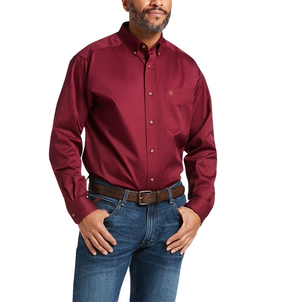 Ariat Apparel Ariat Men's Solid Twill Classic Fit Long Sleeve Men's Shirt Extended Sizes