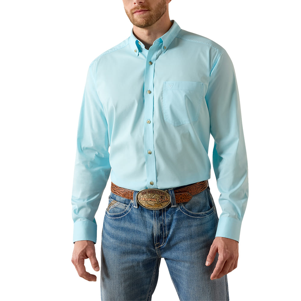 Ariat Apparel Ariat Men's The Everything Long Sleeve Shirt in Crystal Blue