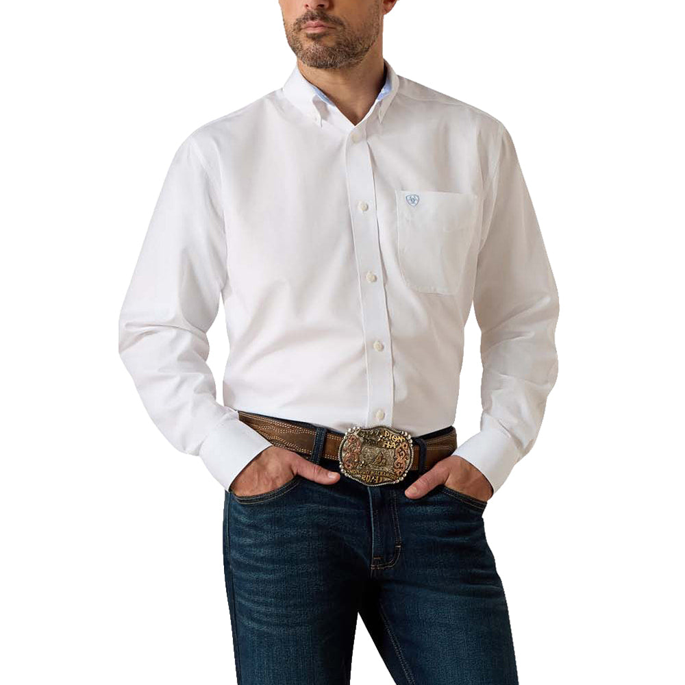 Ariat Apparel Ariat Men's White Wrinkle Free Long Sleeve Shirt