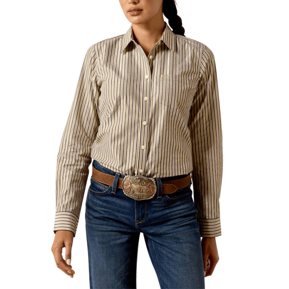Ariat Apparel Ariat Women's Chocolate Plum Stripe Kirby Shirt