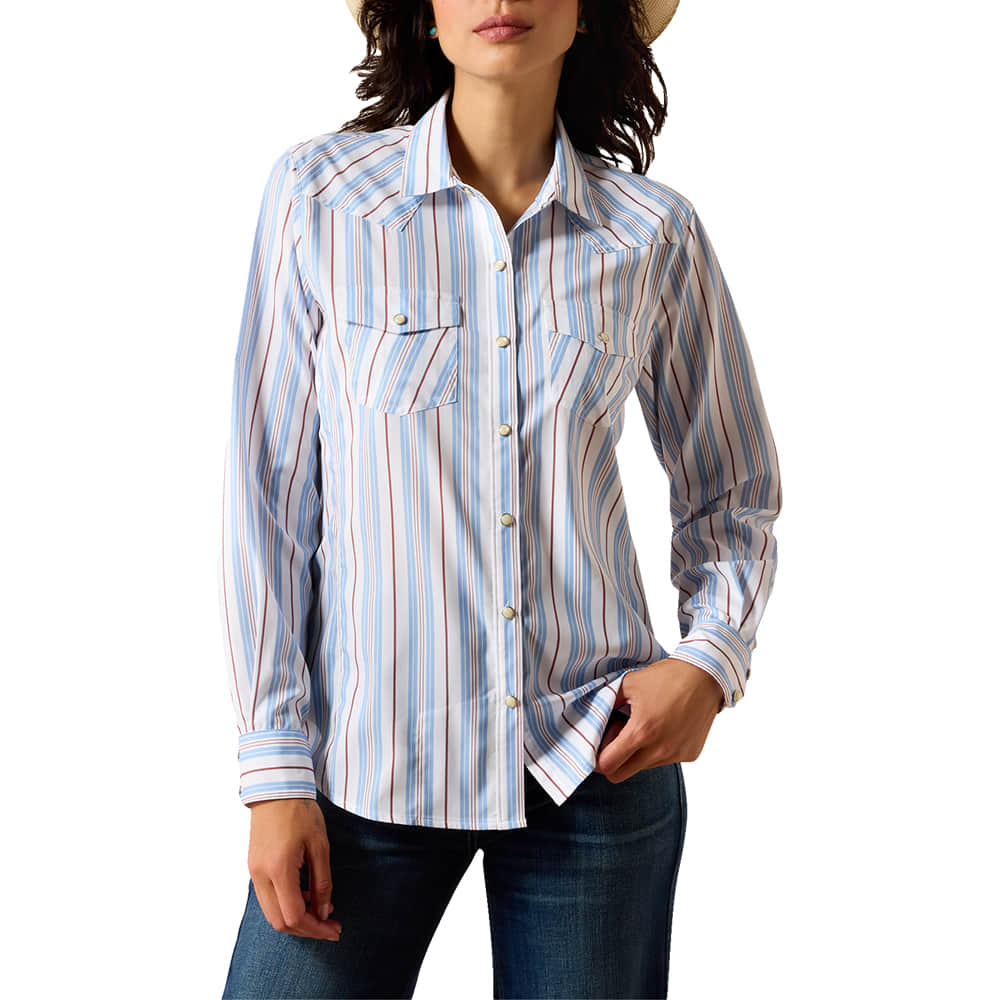 Ariat Apparel Ariat Women's Ventek Long Sleeve Shirt in Multicolor Stripe