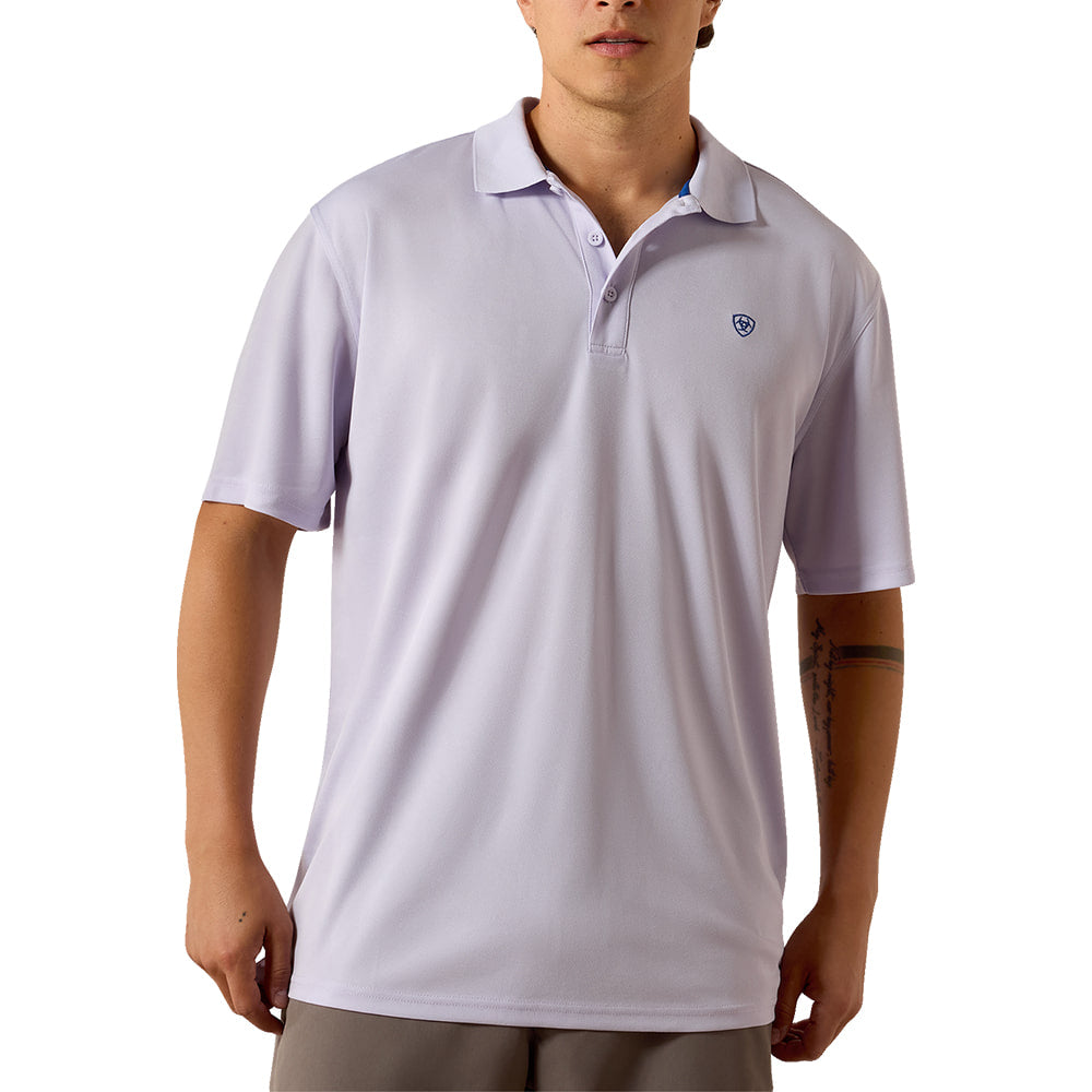 Ariat Apparel MENS TEK POLO IN PURPLE HEATHER
