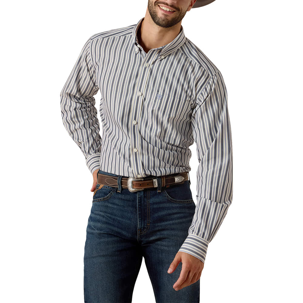 Ariat Apparel MNS Wrinkle Free Wickham Fitted Shirt