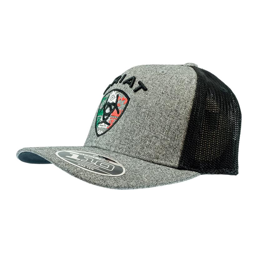 Ariat Hats Grey/Black / Osfa Ariat Mexico Logo Grey and Black Mesh Back Cap
