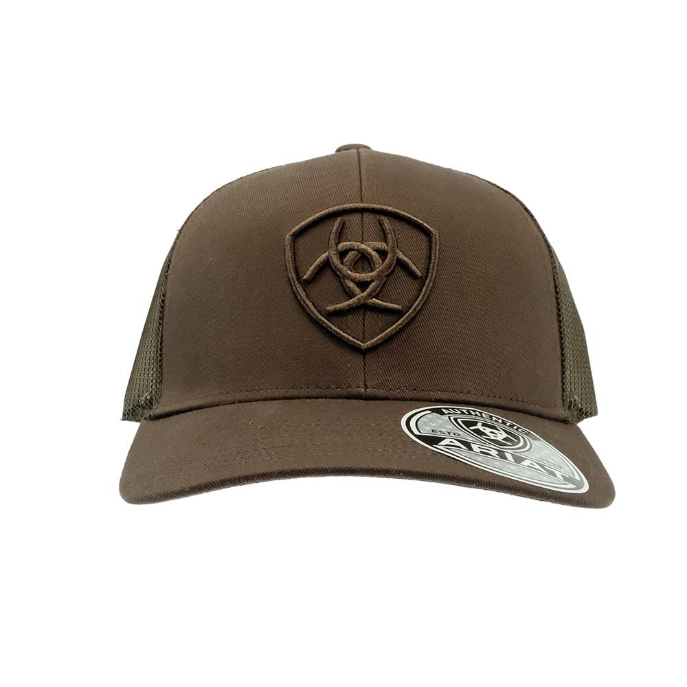 Ariat Hats OSFA / Brown Ariat Brown Logo Mesh Back Cap