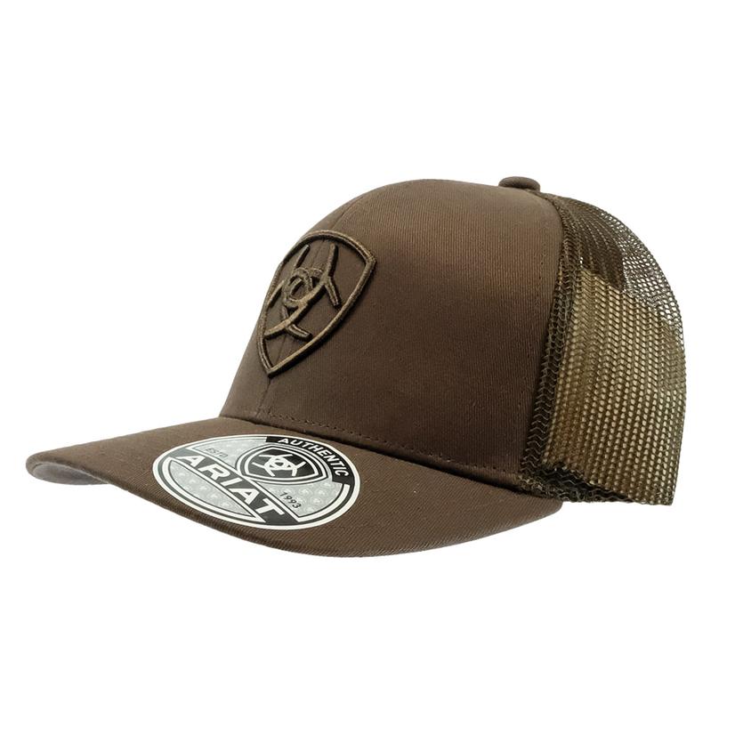 Ariat Hats OSFA / Brown Ariat Brown Logo Mesh Back Cap