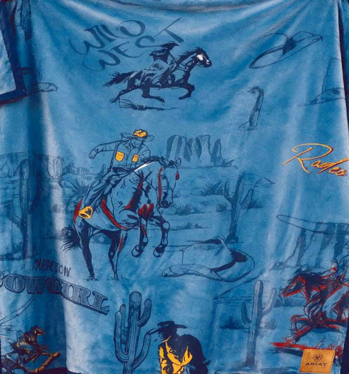 Ariat Home Decor ARIAT THROW BLANKETS COWBOY BLUE