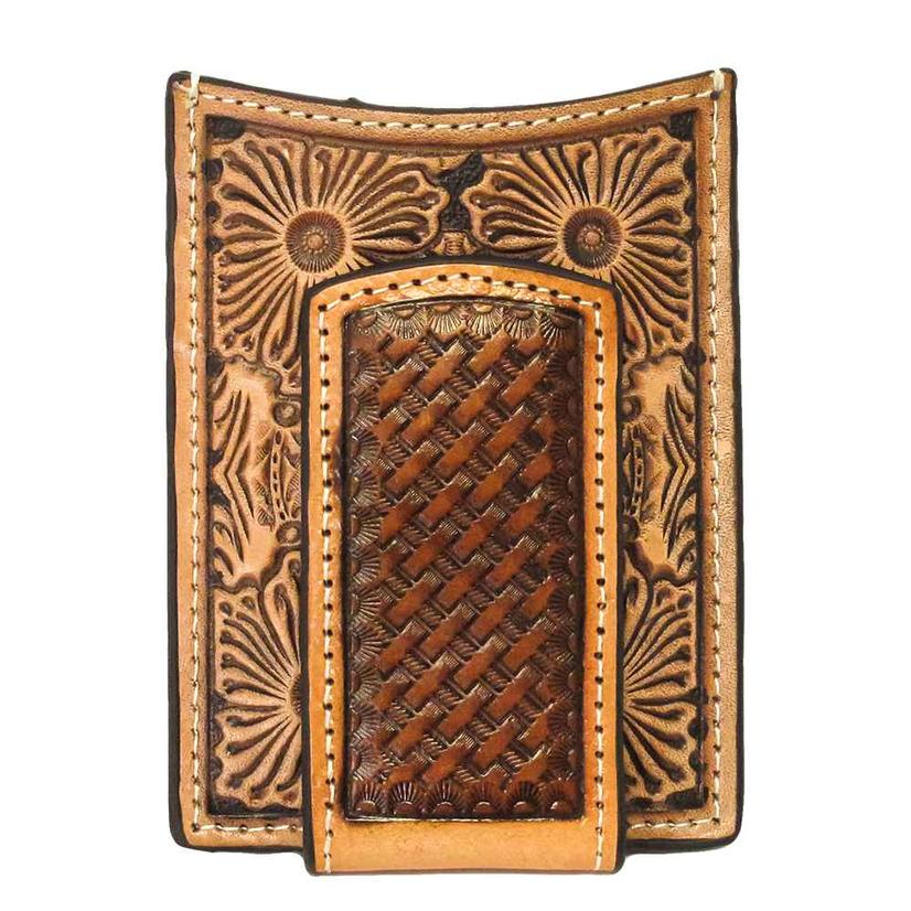 Ariat Other Ariat Floral Basketweave Tooled Money Clip