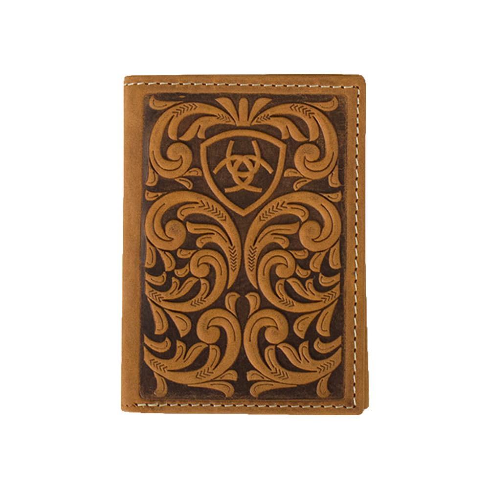 Ariat Other Ariat Trifold Embossed Scrolling in Medium Brown