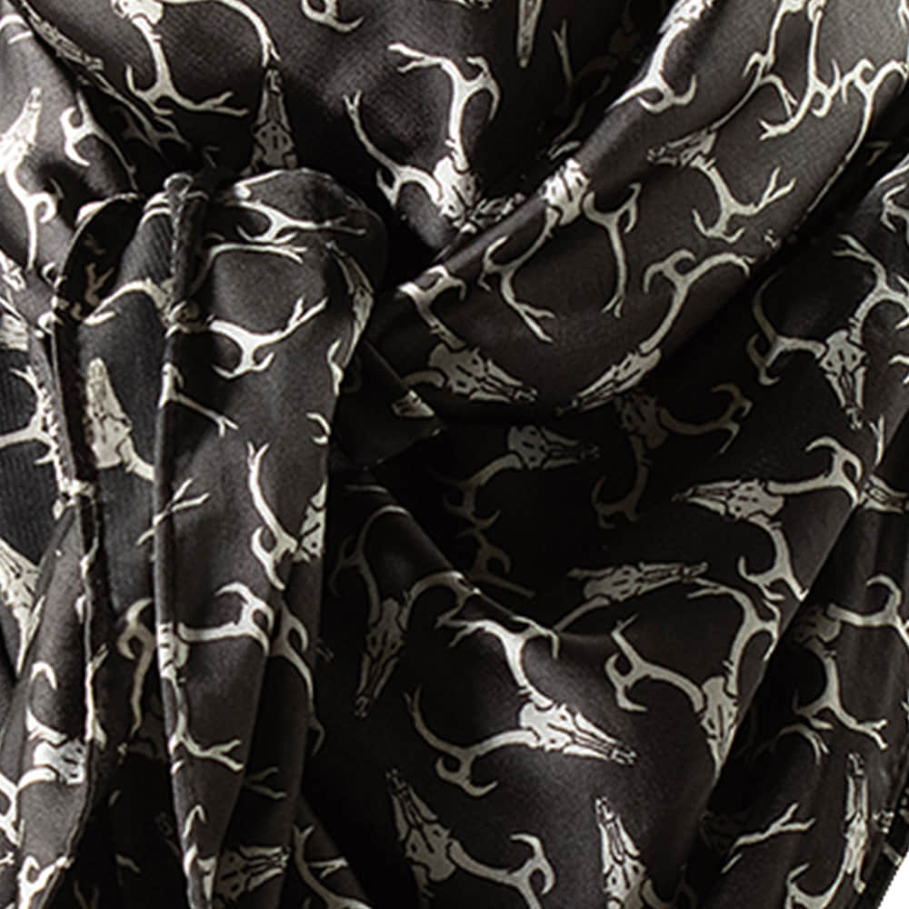 Ariat Other Black / 37"x37" Ariat Black and White Deer Skull Wild Rag