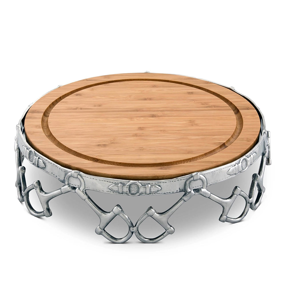 Arthur Court Home Decor Arthur Court Equestrian Bit Cheese Pedestal