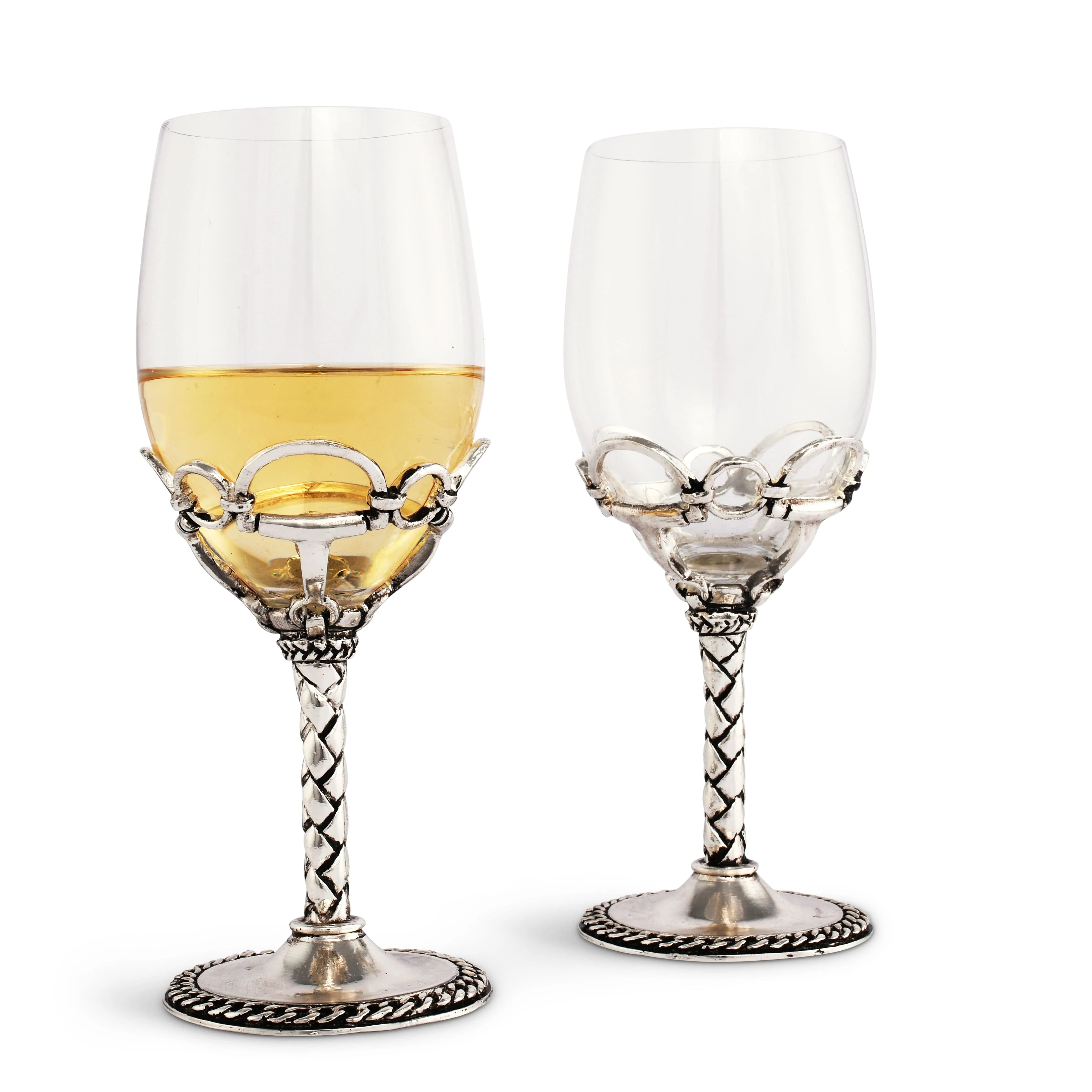 Arthur Court Home Decor Arthur Court Equestrian Pair of Wine Glasses