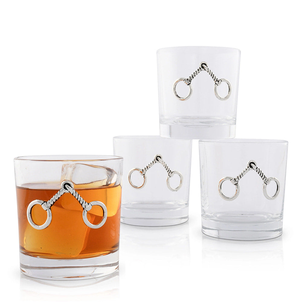 Arthur Court Home Decor Arthur Court Equestrian Set of 4 Bar Glasses