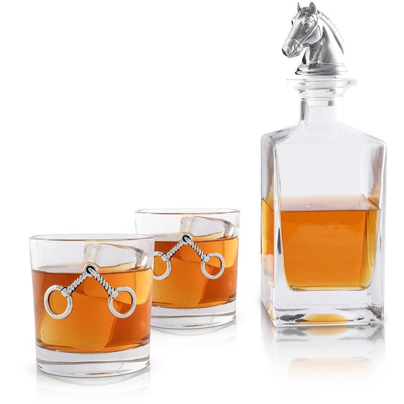 Arthur Court Home Decor Multicolor / Osfa Arthur Court Glass Equestrian Decanter Set With Two Glasses
