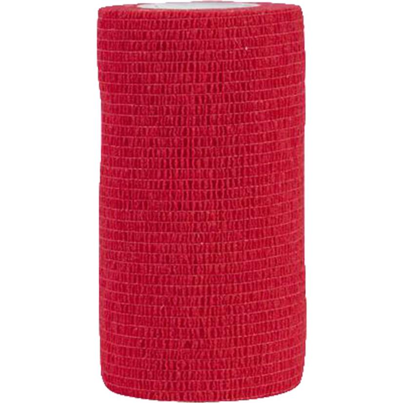 Aspen Vet Supplies Red Flex Wrap EZ Tear Bandaging 4" Roll Assorted Colors