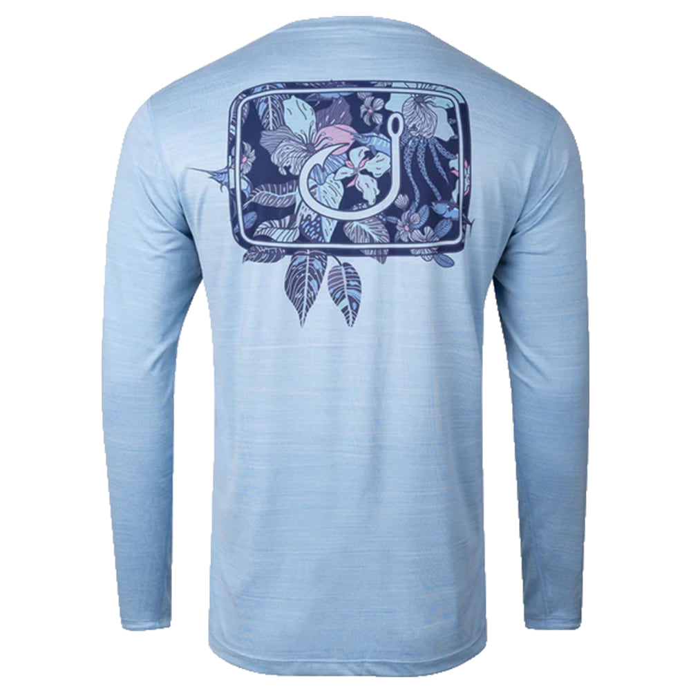 Avid Apparel Avid Islamorada Icon Pacifico Men's Long Sleeve Tee In Sky Blue