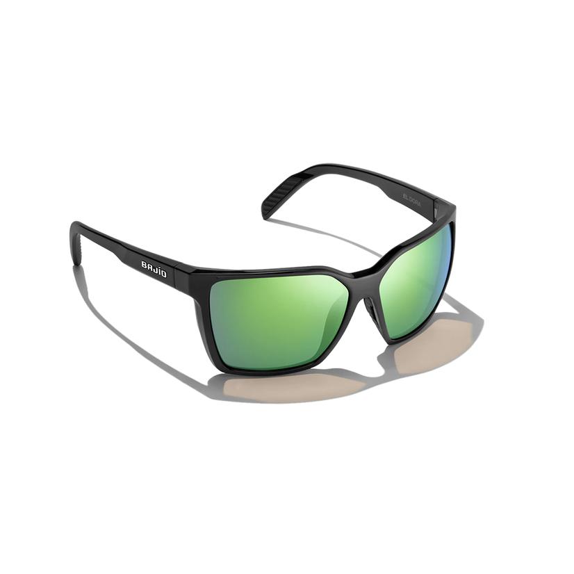 Bajio Apparel Black / Small Bajio Eldora Green Mirror Glass With Black Gloss Frame Sunglasses