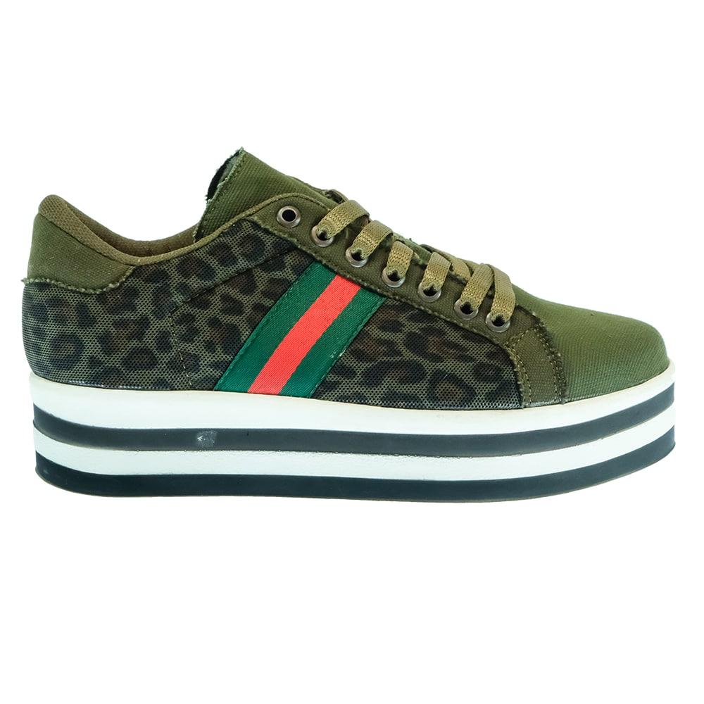 Barbosa Footwear Barbosa Leopard Platform Women's Tennis Shoes